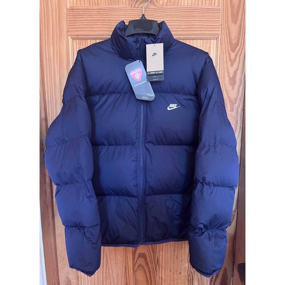Nike Sportswear Club Primaloft Therma-FIT Puffer Jacket Navy Size M FB7368-410
